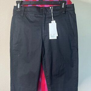 Vince Crepe Pintuck Slim-fit capri pants